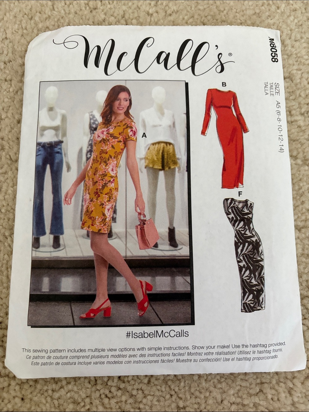 McCall's Women's Simple Dress - multi-size